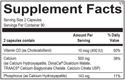 Reacted Calcium, 180 capsules