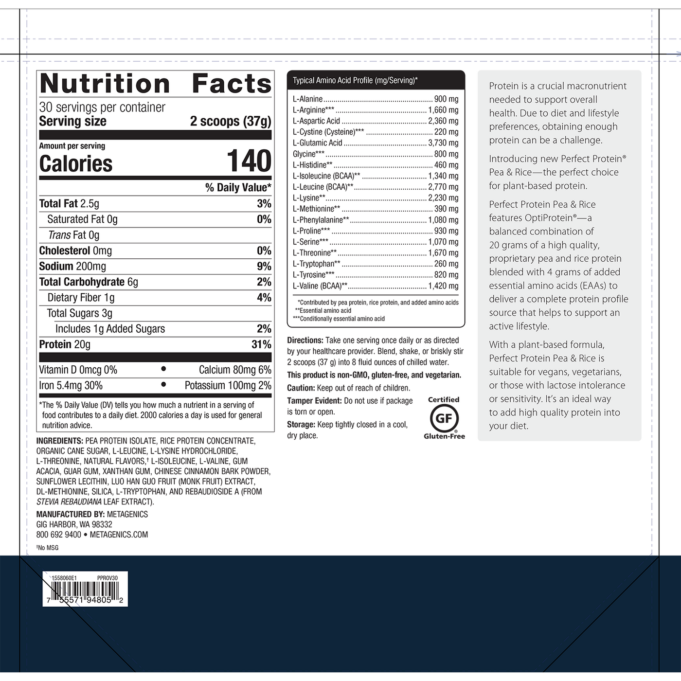 Perfect Pea and Rice Protein