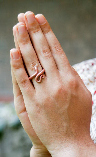 Consecrated Copper Devi Snake Ring